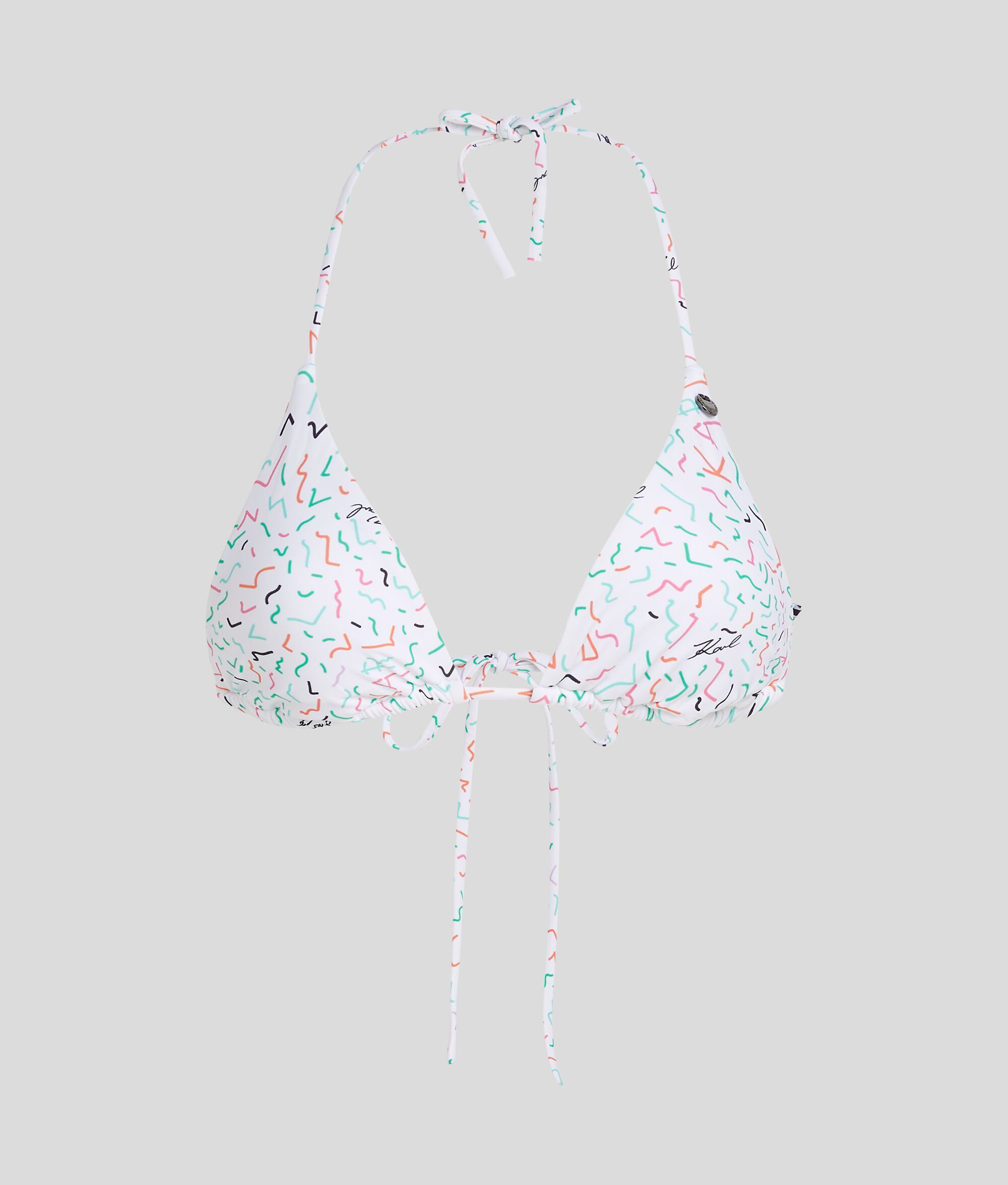 (image for) Customizable GEOMETRIC-PRINT TRIANGLE BIKINI TOP